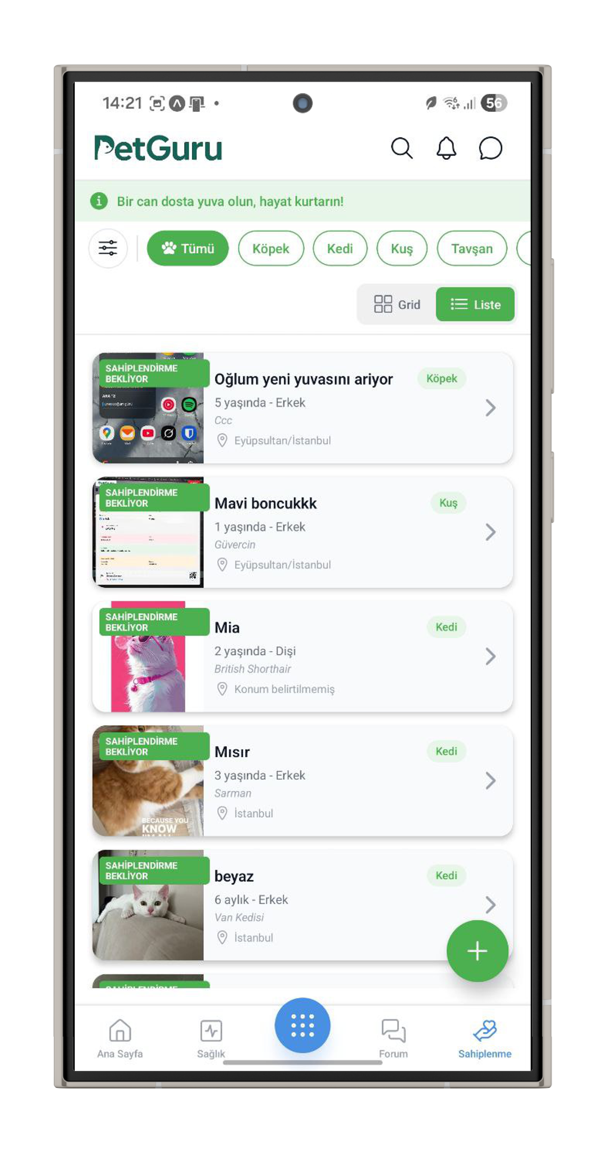 Evcil Hayvan Sahiplendirme