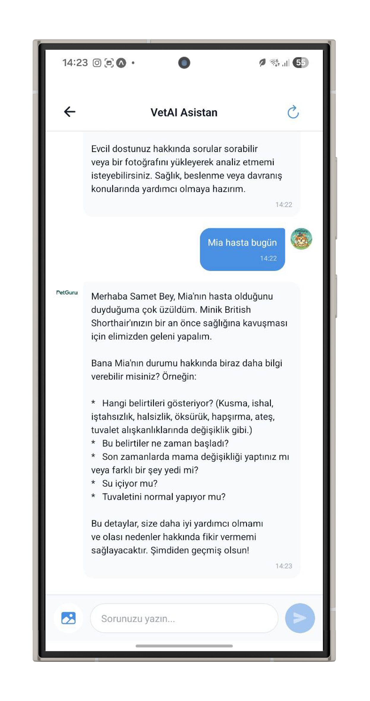 PetGuru Yapay Zeka Veteriner